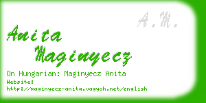 anita maginyecz business card